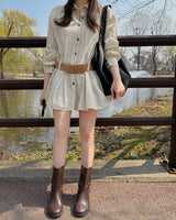 Dune Shirt Mini Dress (With Belt)