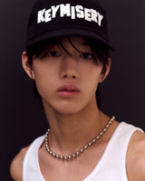 Keymisery Appliquer Felt Cap (Black)