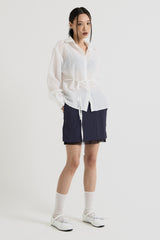 Sheer String Blouse, White