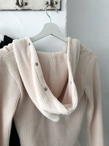 Corduroy Snap Wrap Hood