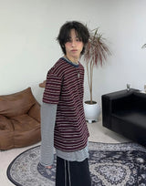 エーダーストライプ半袖Tシャツ