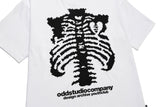 スカル ピクセル グラフィック オーバーフィット Tシャツ