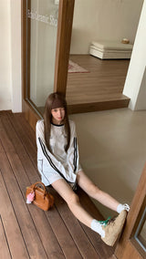 Uniform Boxy White Long Sleeve T-shirt