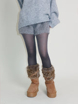 Kina Bendable Angora Fur Micro Shorts (Angora Fur Fabric)