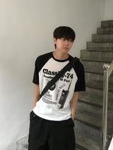74ラグランにットショートスリーブTシャツ