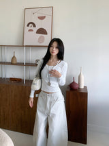 Steel Frame Metal Stud Balloon Fit Wide Long Pants (2 colors)