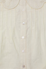Cottage Embroidery Garden Blouse [Ivory]