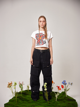 WEIRD denim cargo pants (BLACK