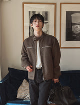 ピンズワッフルルーズフィットUネックロングスリーブ