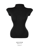 Half Neck Rib Knit Top (4color)