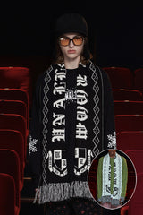 GOTHIC LOGO MUFFLER / BLACK&IVORY