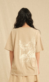 Granma cartoon T-shirts Beige