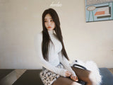 レオパードファーレタリングミニスカート