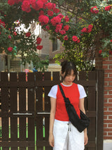 Ribbed mock neck sleeveless (5color)