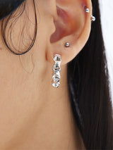 SHINE STAR HOOP EARRINGS (S)