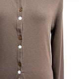 (4color) Flower Button Slim Cardigan