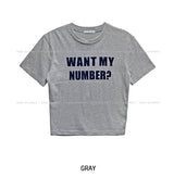 Number Lettering Crop Tee