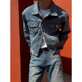 [S/S] Crop damage denim jacket(2color)