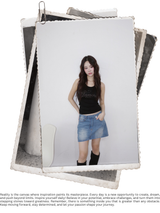 All-match best denim mini skirt