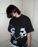 スモーキング ガールズ Tシャツ BK