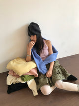 モヘアストライプビーニー (4color)