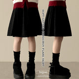 Rose waistband corduroy midi skirt