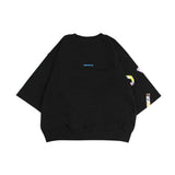 ETHNIC FLOWER LOGO CROP SHORT SLEEVE MTM T-SHIRT(UNISEX)_SYS5TS02BK