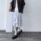 Side-Button Structured Shorts