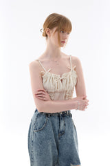 GAGA RIBBON BUSTIER / BEIGE
