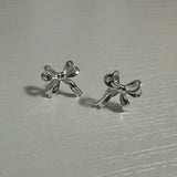 [92.5 silver] Cute リボンピアス