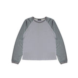 TF Stripe Raglan Sleeve Tee (light purple/khaki)