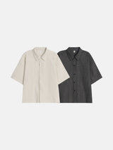 シファークロップドショートスリーブシャツ (2 Colors)