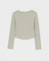 [B-BASIC] ベーシックコットンモーダルUネック長袖Tシャツ (2 SIZE)