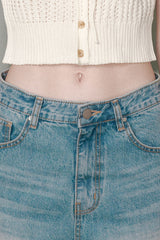 Summer Denim Bermuda Pants