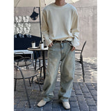 [Unisex] Tin leg wide denim pants(2color)