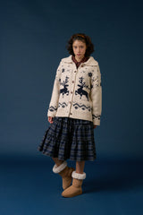 Witty frill skirt_check blue