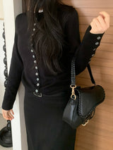 Annie Slim Button Long Sleeve Cardigan