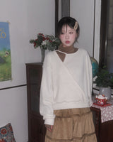 (2color) Bohemian Stitch Suede Tiered Skirt