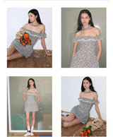 rirri 2025 Spring-Summer  オフショルダーコットンフローラルワンピース