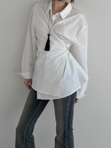 Robelli Two-Way Wrap Cotton Shirt