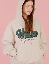 UNISEX ヴィンテージロゴ刺繍パーカー オートミール (FCF1TS326M)