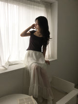 シフォンマキシスカート