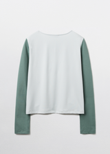 Handwriting Flower Long Sleeve Top / Green