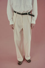 Stripe casual shirt_ivory