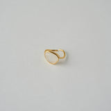 ellipse ring(Blanc pur)