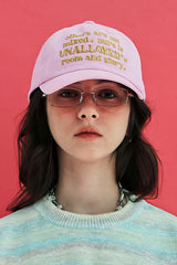 SLOGAN BALL CAP / PINK