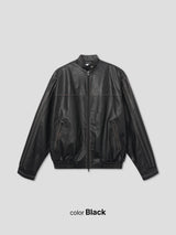 LMN ディープウォッシングレザークロップジャケット (2 colors)