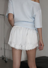 SATIN LACE SHORTS
