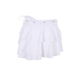 Diagonal line frill skirt 002