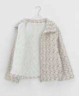 Tumbab Wool Collar Quilted Fleece Jumper